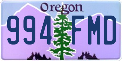 OR license plate 994FMD