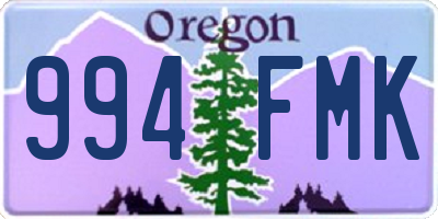 OR license plate 994FMK