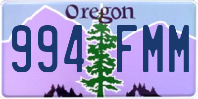 OR license plate 994FMM