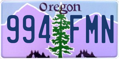 OR license plate 994FMN