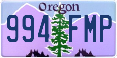 OR license plate 994FMP