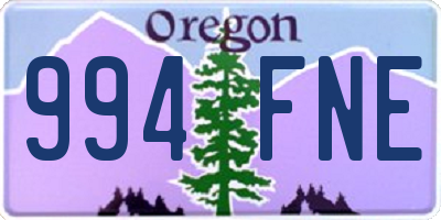 OR license plate 994FNE