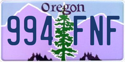 OR license plate 994FNF