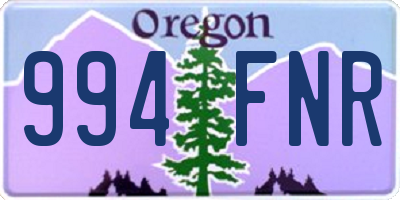OR license plate 994FNR