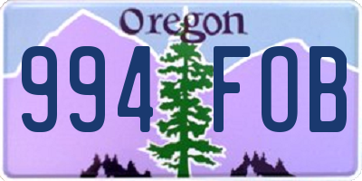 OR license plate 994FOB