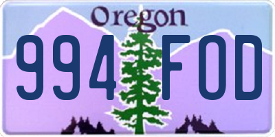 OR license plate 994FOD