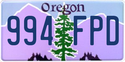 OR license plate 994FPD