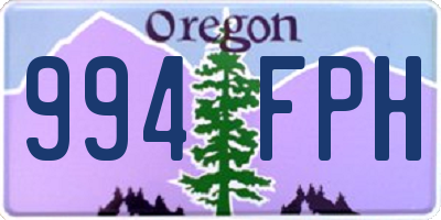 OR license plate 994FPH