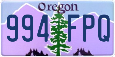 OR license plate 994FPQ