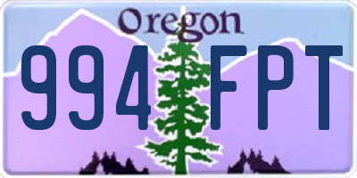 OR license plate 994FPT
