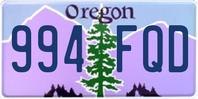 OR license plate 994FQD