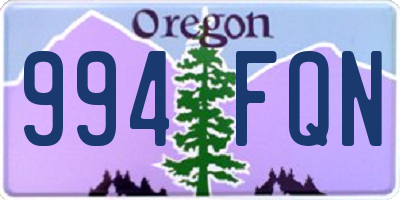 OR license plate 994FQN