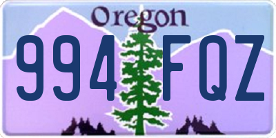 OR license plate 994FQZ