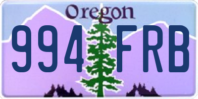 OR license plate 994FRB