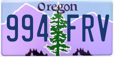 OR license plate 994FRV