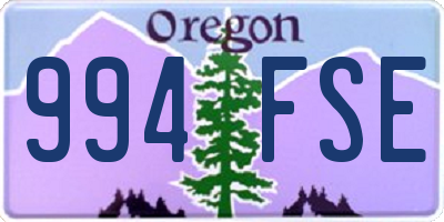 OR license plate 994FSE