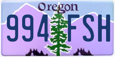 OR license plate 994FSH