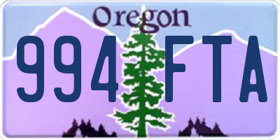 OR license plate 994FTA