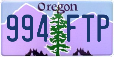 OR license plate 994FTP