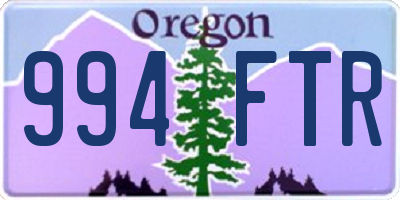 OR license plate 994FTR