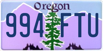 OR license plate 994FTU