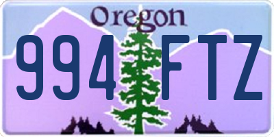 OR license plate 994FTZ