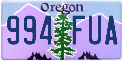 OR license plate 994FUA