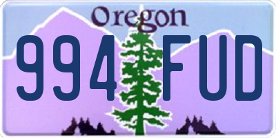 OR license plate 994FUD