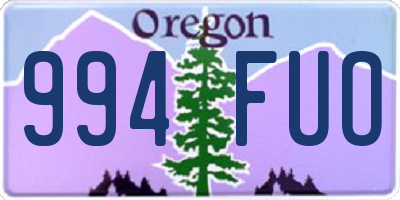 OR license plate 994FUO
