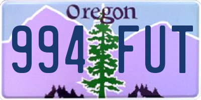 OR license plate 994FUT