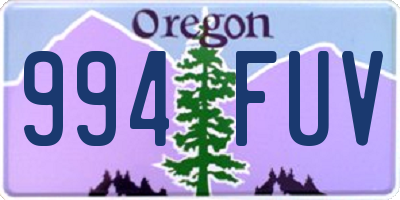 OR license plate 994FUV