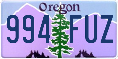 OR license plate 994FUZ