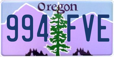 OR license plate 994FVE