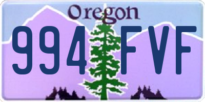 OR license plate 994FVF