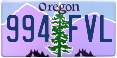 OR license plate 994FVL