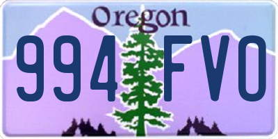 OR license plate 994FVO