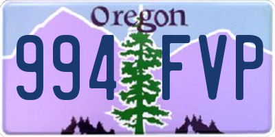 OR license plate 994FVP