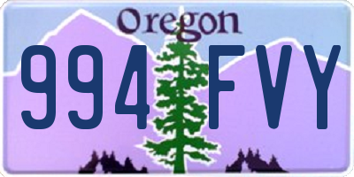 OR license plate 994FVY