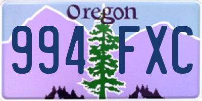 OR license plate 994FXC