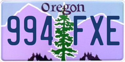 OR license plate 994FXE