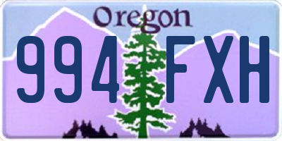 OR license plate 994FXH