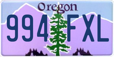 OR license plate 994FXL