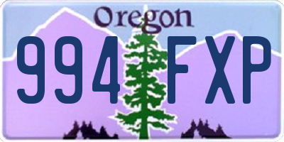 OR license plate 994FXP