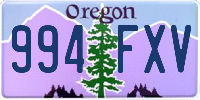 OR license plate 994FXV