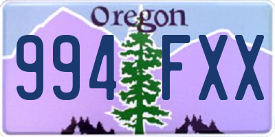 OR license plate 994FXX