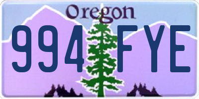 OR license plate 994FYE