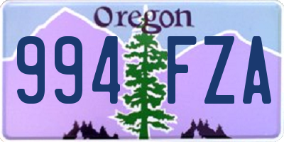 OR license plate 994FZA