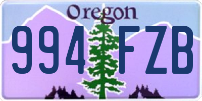 OR license plate 994FZB