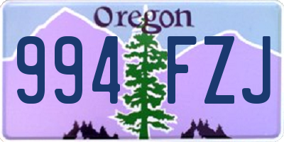 OR license plate 994FZJ