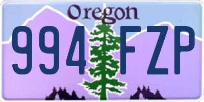 OR license plate 994FZP